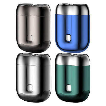 Dual-Head Mini Electric Shaver for Men Razor USB Rechargeable Home Travel