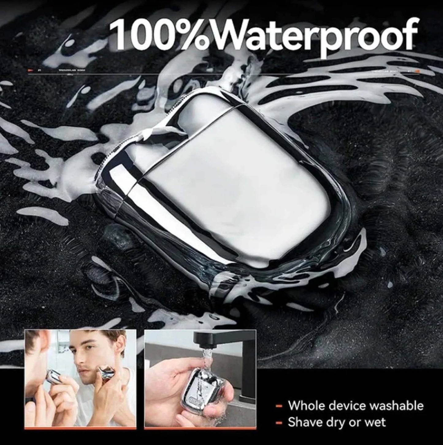 New Model Mini Dual-Head Electric Shaver, 2025 New Mini Double Head Electric Shave, Washable Mini Razor Dual Head Portable, Pocket Shaver USB Mini Shavers, Rechargeable Waterproof Compact Electric