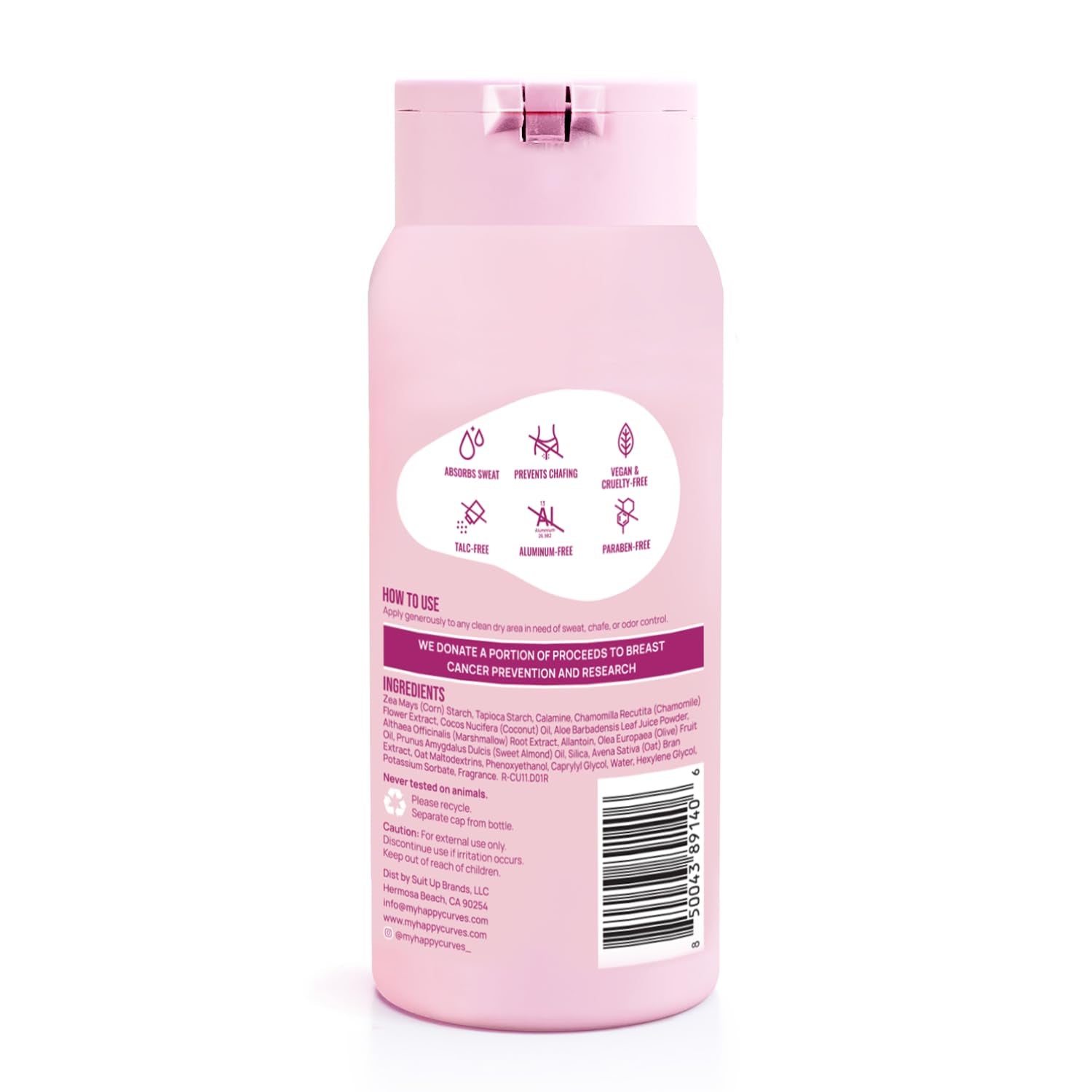 Comfort Powder: Talc Free anti Chafe Body & Foot Dusting Powder Deodorant to Control Inner Thigh Chafing, Private Areas, and All over Body for Women 4 Oz. (1 Pack, Tropical Oasis)