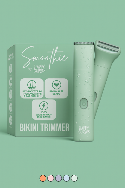 Smoothie Bikini Trimmer, Waterproof Electric Shaving Razor for Women (Mint)