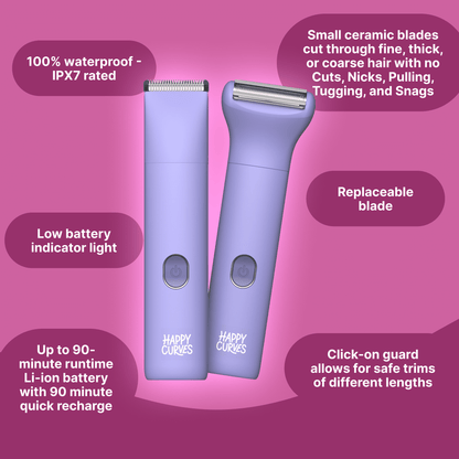 Smoothie Bikini Trimmer, Waterproof Electric Shaving Razor for Women (Mint)