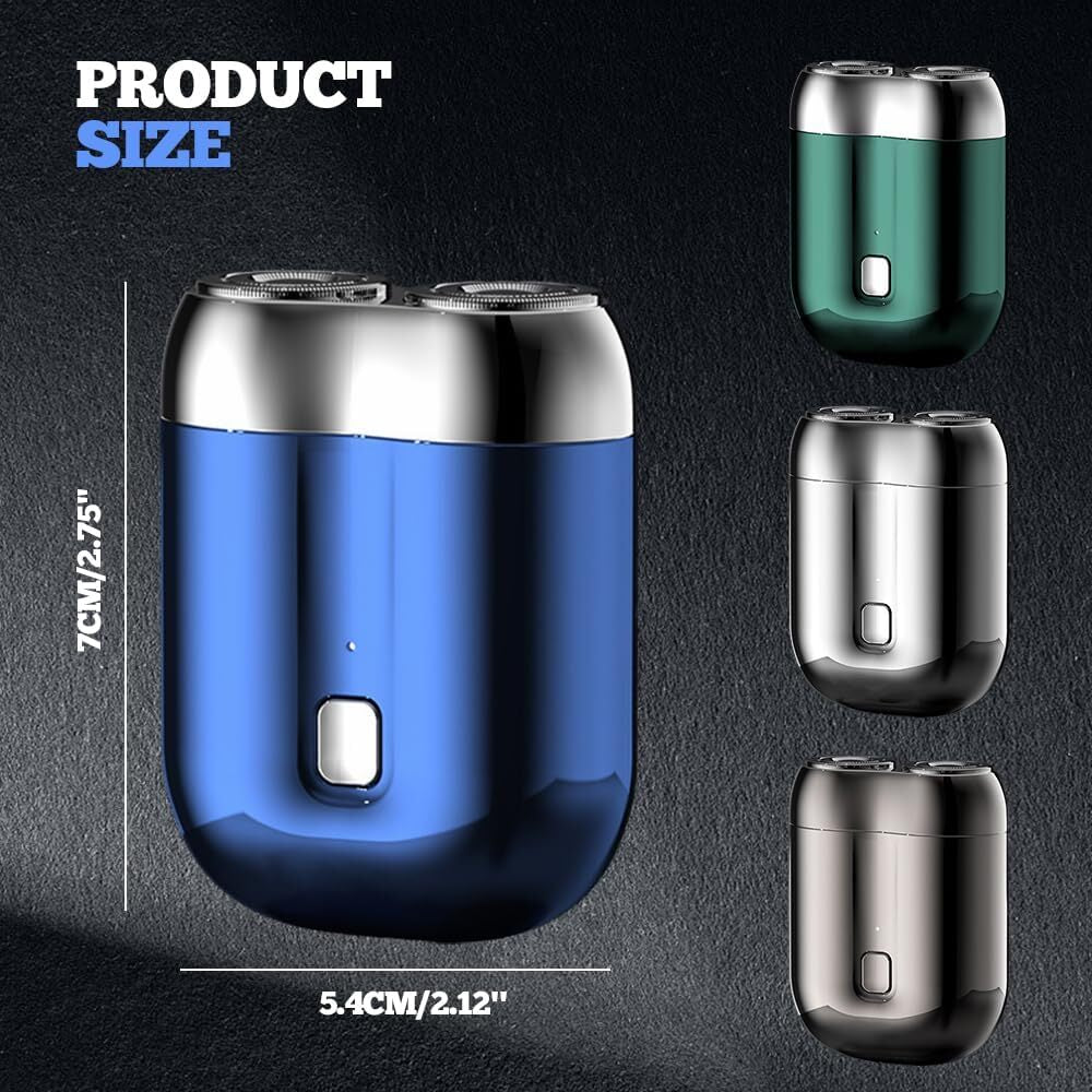 Dual-Head Mini Electric Shaver for Men Razor USB Rechargeable Home Travel